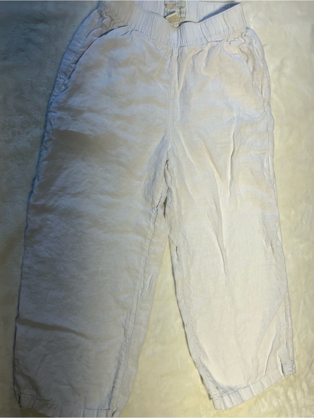 Cynthia Rowley 100% Linen White Pants